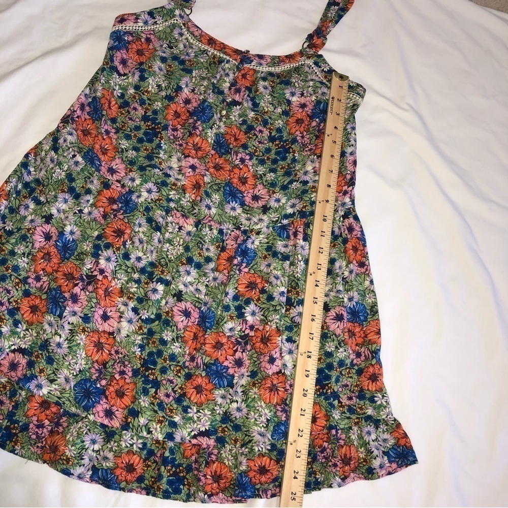 Wild Fable Floral Print Jumper Style Sundress Size Small Crochet Cottage Prairie - Picture 6 of 10